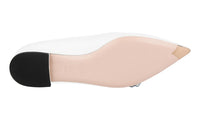 Prada Women's White Leather Loafers 1F3861
