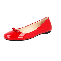 Prada Women's Red Leather Loafers 1F451F