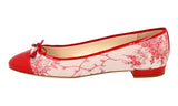 Prada Women's Red Leather Satin Ramage Loafers 1F847F