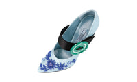 Prada Women's Blue Leather Pumps / Heels 1I011I