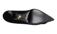 Prada Women's Black Leather Pumps / Heels 1I015G