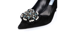 Prada Women's Black Leather Pumps / Heels 1I015G