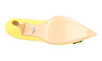 Prada Women's Yellow Leather Pumps / Heels 1I015G