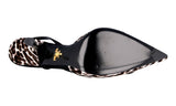 Prada Women's Multicoloured Leather Slingback Crystal Brooch Pumps / Heels 1I016G