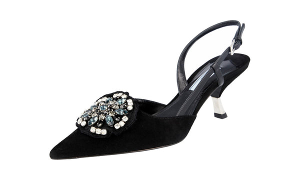 Prada Women's 1I016G XQS F0002 Leather Pumps / Heels