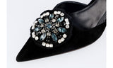 Prada Women's Black Leather Pumps / Heels 1I016G