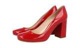 Prada Women's Red Leather Pumps / Heels 1I044E