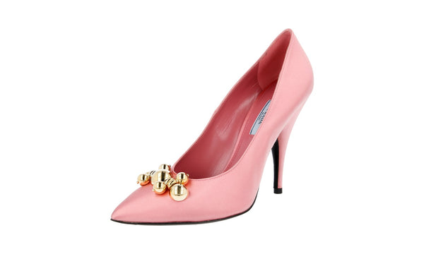 Prada Women's 1I049I QU6 F0BTK Leather Pumps / Heels