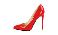 Prada Women's Red Leather Pumps / Heels 1I084F