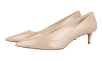 Prada Women's Beige High-Quality Saffiano Leather Pumps / Heels 1I092F