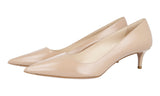 Prada Women's Beige Saffiano Leather Pumps / Heels 1I092F