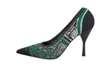 Prada Women's Black Knit Pumps / Heels 1I192L