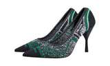 Prada Women's Black Knit Pumps / Heels 1I192L