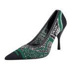 Prada Women's Black Knit Pumps / Heels 1I192L