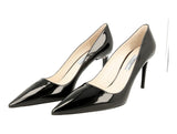 Prada Women's Black Leather Pumps / Heels 1I221F