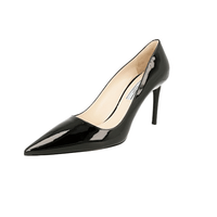 Prada Women's Black Leather Pumps / Heels 1I221F