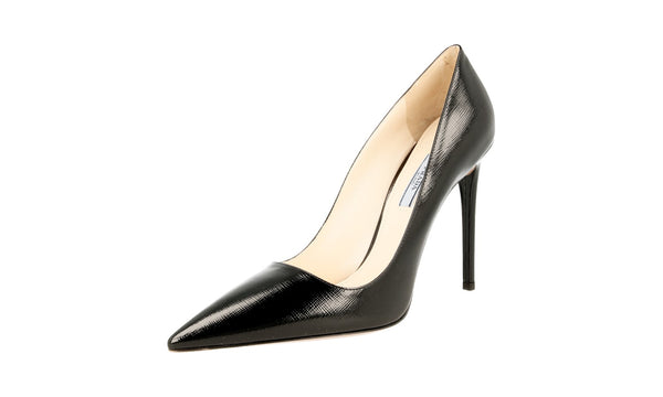 Prada Women's 1I221F 3A9S F0002 High-Quality Saffiano Leather Leather Pumps / Heels