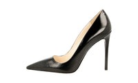 Prada Women's Black High-Quality Saffiano Leather Pumps / Heels 1I221F