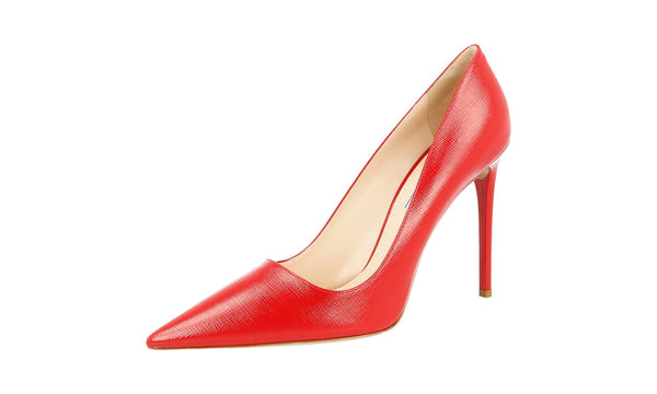 Prada Women's 1I221F 3A9S F0011 Saffiano Leather Leather Pumps / Heels