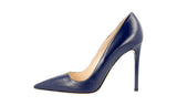 Prada Women's Blue Saffiano Leather Pumps / Heels 1I221F
