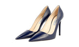 Prada Women's Blue High-Quality Saffiano Leather Pumps / Heels 1I221F