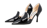 Prada Women's Black Leather Turtle-neck Pumps / Heels 1I232L