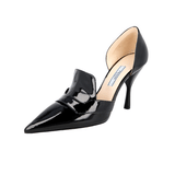 Prada Women's Black Leather Turtle-neck Pumps / Heels 1I232L