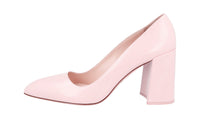 Prada Women's Pink Brushed Spazzolato Leather Pumps / Heels 1I234G