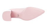 Prada Women's Pink Brushed Spazzolato Leather Pumps / Heels 1I234G