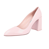Prada Women's Pink Brushed Spazzolato Leather Pumps / Heels 1I234G
