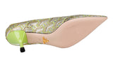 Prada Women's Green Lurex Glamour 70s Pumps / Heels 1I242L