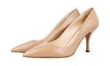 Prada Women's Beige High-Quality Saffiano Leather Pumps / Heels 1I273H
