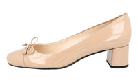 Prada Women's Beige welt-sewn Leather Pumps / Heels 1I419F