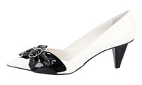 Prada Women's White Leather Pumps / Heels 1I462H