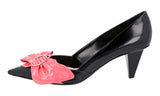Prada Women's Multicoloured Brushed Spazzolato Leather Bow Pumps / Heels 1I462H