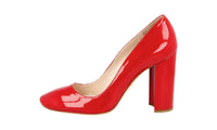 Prada Women's Red Leather Pumps / Heels 1I471F