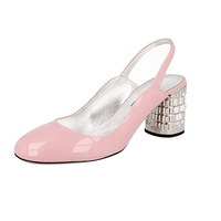 Prada Women's Pink Leather Pumps / Heels 1I547I