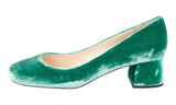 Prada Women's Green Leather Pumps / Heels 1I573G