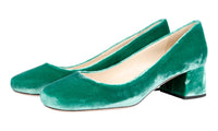 Prada Women's Green Leather Pumps / Heels 1I573G