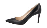 Prada Women's Black Leather Pumps / Heels 1I615D
