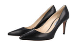 Prada Women's Black Leather Pumps / Heels 1I615D