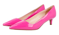 Prada Women's Pink Leather Pumps / Heels 1I619D