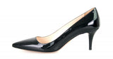 Prada Women's Black Brushed Spazzolato Leather Pumps / Heels 1I619D