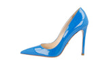 Prada Women's Blue Leather Pumps / Heels 1I619D