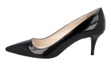 Prada Women's Black Leather Pumps / Heels 1I619D