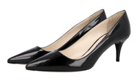 Prada Women's Black Leather Pumps / Heels 1I619D