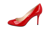 Prada Women's Red Leather Pumps / Heels 1I628D