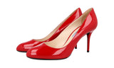 Prada Women's Red Leather Pumps / Heels 1I628D