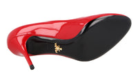 Prada Women's Red Leather Pumps / Heels 1I628D