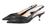Prada Women's Black Leather Pumps / Heels 1I690I